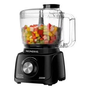 Mini Processador Mondial Turbo Pratic Mp-16-b Preto 220v Preto/prata 220v