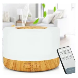 Difusor Umidificador Elétrico Aromaterapia Led 300ml Branco 127/220v