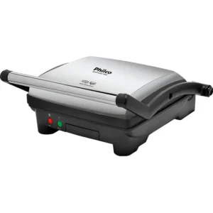 Super Grill Duo Philco 2 Em 1 Abertura 180° Inox Preto 220v
