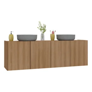 Gabinete de Banheiro 123,5cm Suspenso 4 Portas Multimóveis MP5047