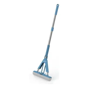 Rodo Mágico Celeste Mop Fácil Dobrável Espuma PVA Alumínio 1,3m