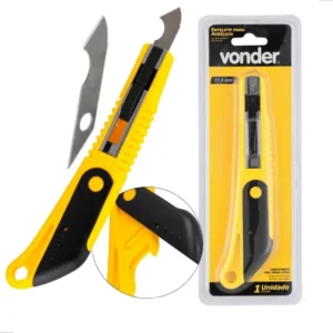 Estilete Riscador Acrílico Pvc Cortador +2 Laminas Vonder