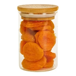 Pote De Vidro Hermético Tampa Bambu 250ml Oikos Incolor
