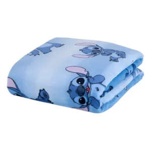 Manta Cobertor Casal 100% Original Disney Personagem Stitch Degrade Toque Macio Pelúcia Flannel 180g Tamanho 1,80 m X 2,20 m - Andreza Enxovais
