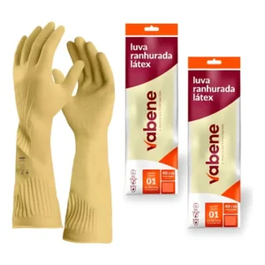 Kit 2 Luva Limpeza Cano Longo Grossa Látex Limpeza Pesada