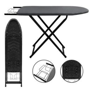Tábua De Passar Roupa Mesa Açomix Reforçada Altura Ajustável Preto