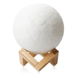 Umidificador Luminária Lua Cheia 3D LED USB 1500ml Branco Luatek