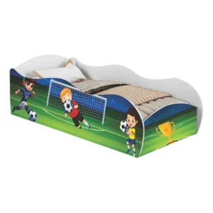 Cama Carro Meninos 100% Mdf C/ Colchão Ortobom Branco Futebol
