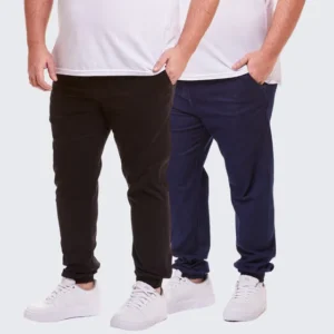 Kit 2 Calça Jeans Sarja Jogger Masculina Plus Size G1 G2 G3