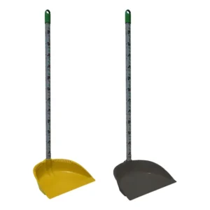 Kit 2 Pá De Lixo 60cm Com Cabo Longo E Limpador De Cerdas