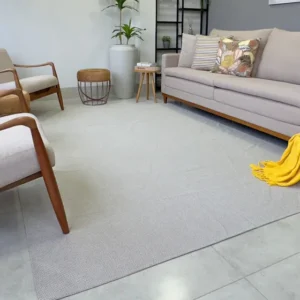 Tapete 2,00x2,50 Quarto Sala De Estar Consultório Moderno Comprimento 2 M Cor Bege Desenho Do Tecido Mesclado Largura 2.5 M