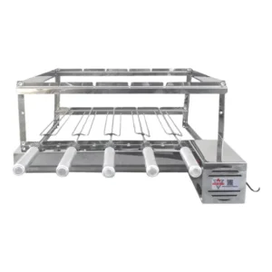 Churrasqueira Brasa Grill Inox Gira 5 Espetos 75cm Aço 430