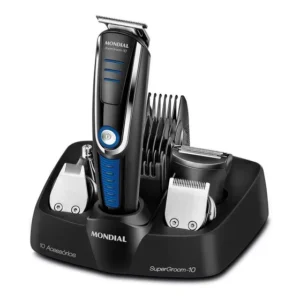 Depilador Masculino Maquina Barbear 3 Em 1 Recarregavel Cor Preto