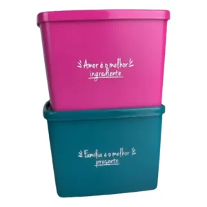 Tupperware® | Kit 2 Jeitosinho 800ml - Amor É O Melhor Ingrediente + Família É O Melhor Presente