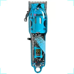 Máquina de Cortar Cabelo Wmark NG-408 Azul Recarregável Profissional