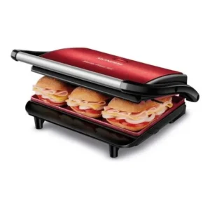 Master Grill Press 1000w Pg-01-rc Vermelho Mondial 127v Vermelho E Preto 127v