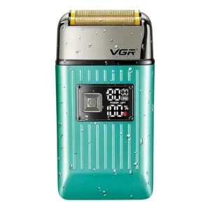 Barbeador Elétrico Sem Fio VGR 357 Verde com Display LCD e IPX6