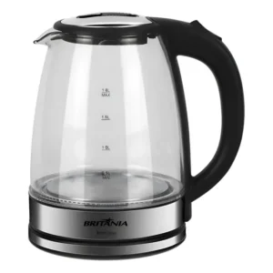 Chaleira Elétrica De Vidro 1,8l Desligamento Auto Britânia Preto 220v