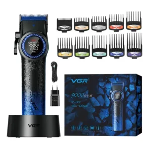 Máquina de barbeiro profissional Vgr V-001 9000 Rpm Edição Azul Cor Azul
