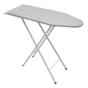 Tabua De Passar Roupa Reforçada Com Porta Ferro 3 Alturas Liso Branco