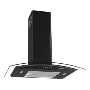 Coifa Fogatti De Parede Clean Vidro Curvo Black 70cm Cor Preto