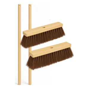Kit 2 Vassouras Gari Piaçava 60cm C/ Cabo Cepa Reforçado