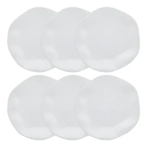 Conjunto De 6 Pratos Rasos Ryo White 27,5cm Branco Oxford