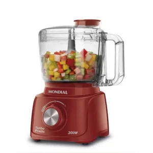 Mini Processador Turbo Pratic 300w Mondial Vermelho 110v