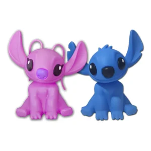 Kit Abajur Luminária Usare Disney Stitch e Angel Bivolt Polietileno