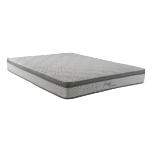 Colchão Casal Ômega Com Pillow Top E Molas Ensacadas Herval Cinza Com Branco