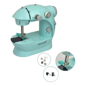 Mini Máquina Costura Azul Portátil Iwmc507az