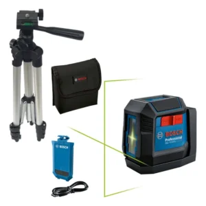 Kit Nível Laser Verde Bosch Gll 1222 G Li 12m Bateria Tripé
