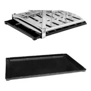 Bandeja Coletora De Agua Secador Escorredor 16 Pratos Inox Preto