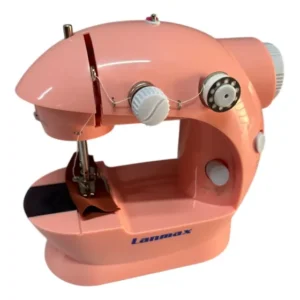 Mini Máquina De Costura Doméstica Compacta E Portátil Rosa