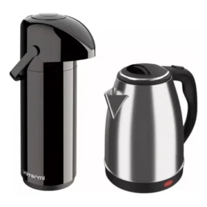 Conjunto Chaleira Elétrica 1,8 220v E Garrafa Térmica 1l Pr