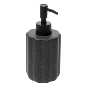 Porta Sabonete Lyor Liquido Granilite Geometric 300ml Pt Cr Preto
