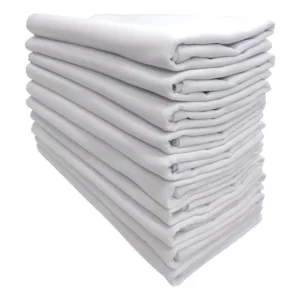 Kit 10 Panos de Prato Algodão Branco 50x75cm Santa Margarida