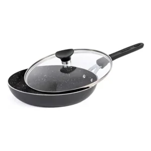 Frigideira Antiaderente Brinox Tunis Indução 24cm de Diametro Com Tampa Cor Chumbo