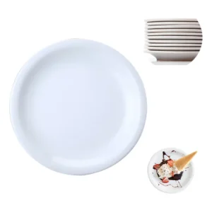 Pratos Sobremesa Porcelana Schmidt Protel 19cm Kit 40pçs Branco