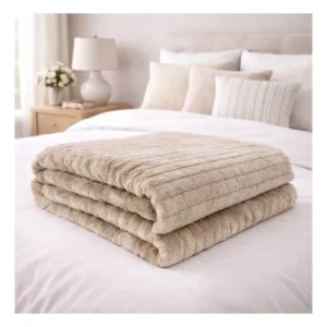 Cobertor Casal Grande Luster Corttex Taupe Canelado 250 G Taupe