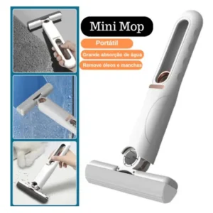 Mini Esfregão Mop Ke Home Dobrável Portátil 25cm Espuma de PVA Branco