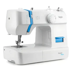 Máquina de Costura Doméstica Jx-2052 Portátil Futura Plus 12 pontos Elgin