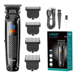 Máquina de aparador profissional recarregável Vgr V-972 Led Usb Color Black