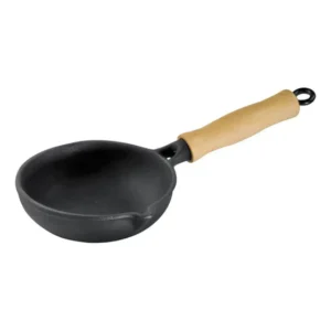 Frigideira de Ferro Fundido 15cm Cabo Madeira Libaneza Redonda