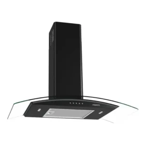 Coifa Fogatti De Parede Clean Vidro Curvo Black 80cm Cor Preto