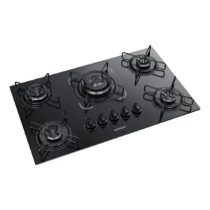 Cooktop 5 Bocas Itatiaia Essencial tripla Chama Vidro Temperado Preto