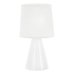 Abajur Luminária De Mesa Pottery Cerâmica 25cm Taschibra Cor da cúpula Branco Cor da estrutura Azul