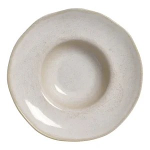 Conjunto Pratos de Massa Stoneware Off White Porto Brasil Linha Orgânico 28cm