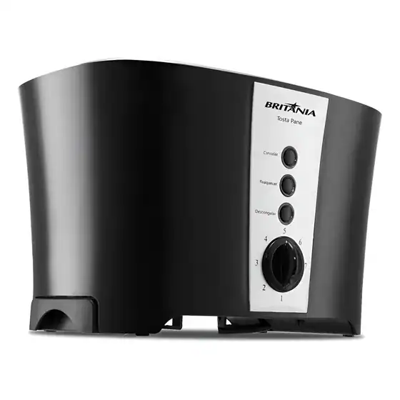 Torradeira Britânia Tosta Pane 850w Preto 2 Fatias 220 Preto 220v