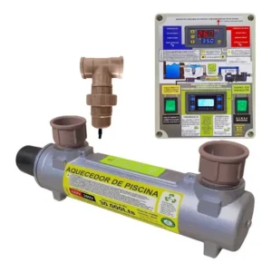 Aquecedor de Piscina TurboHot 30000L 9KW Aluminio Inox Ionizador